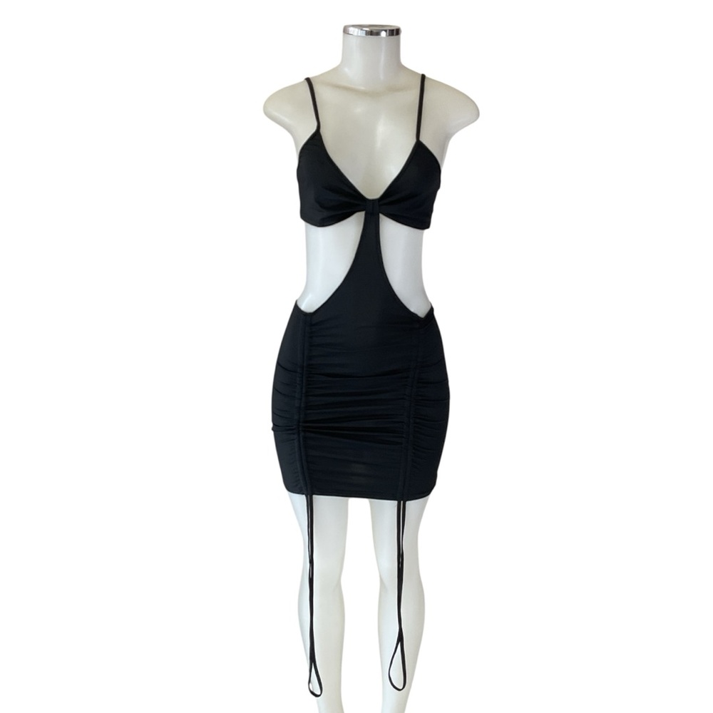 Zarga Black Cut-Out Mini Dress